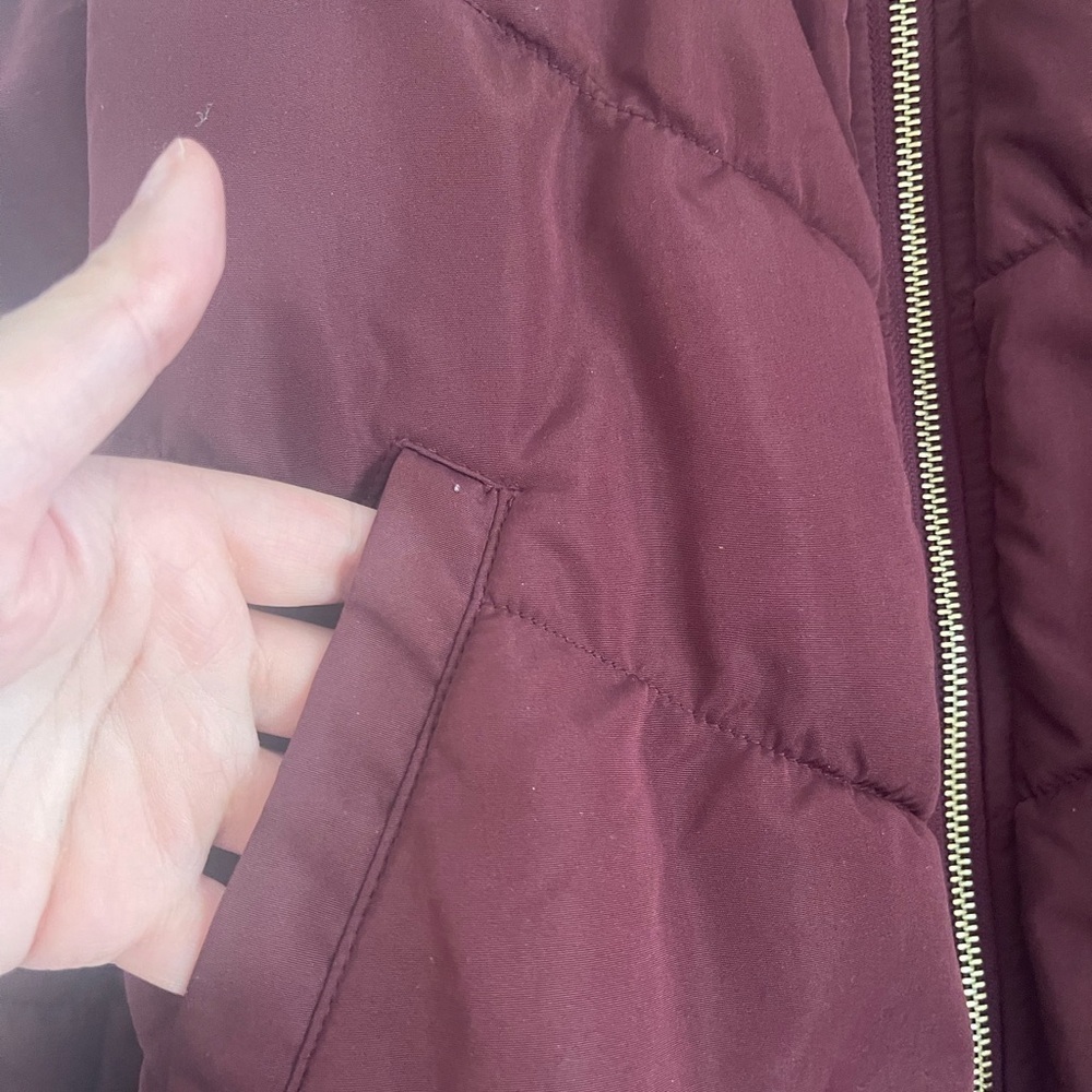 Divided Maroon Bomber Jacket - Picture 3 of 6